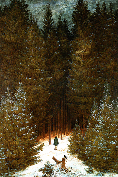 Le Chasseur dans la forêt Caspar David Friedrich